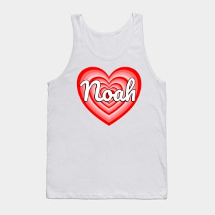 I Love Noah Heart Funny Noah Name Noah Gift Tank Top